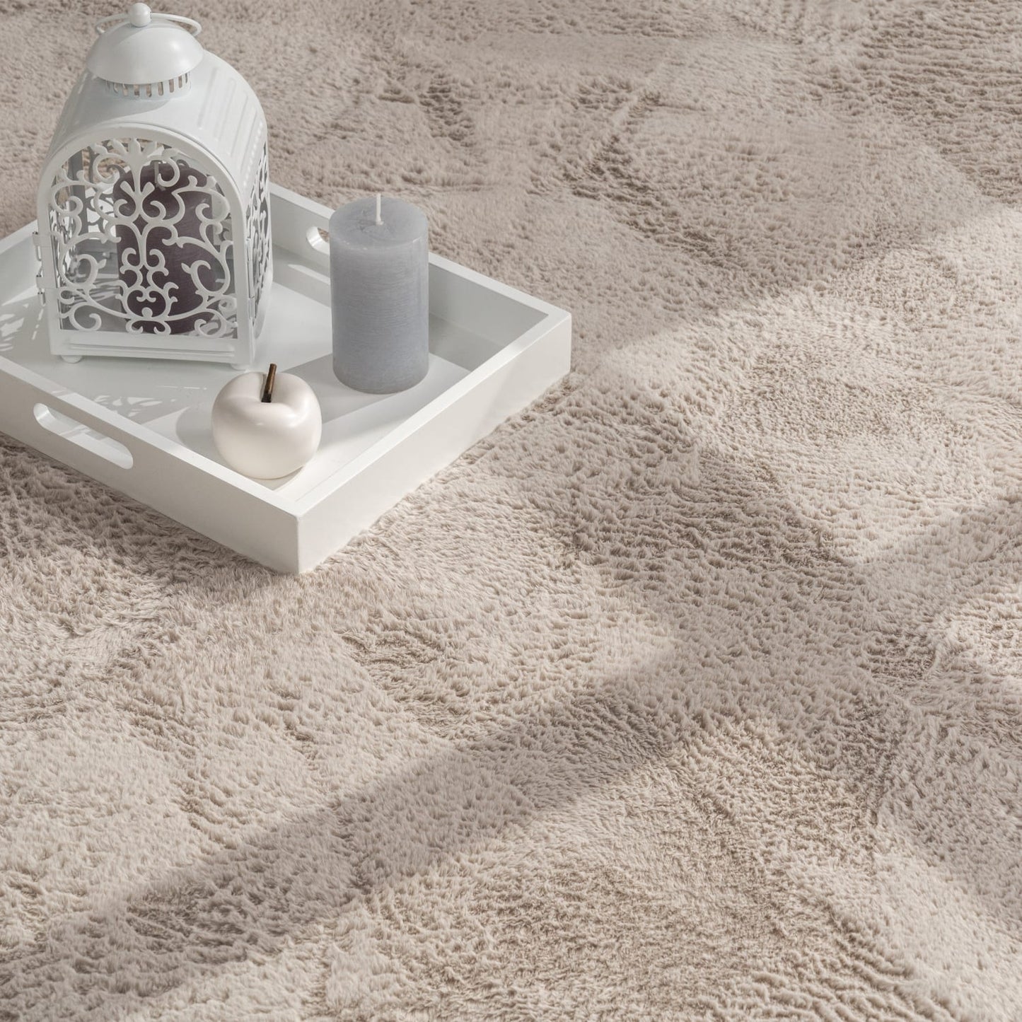 Soft Beige 10mm Indoor Rug with Felt Backing