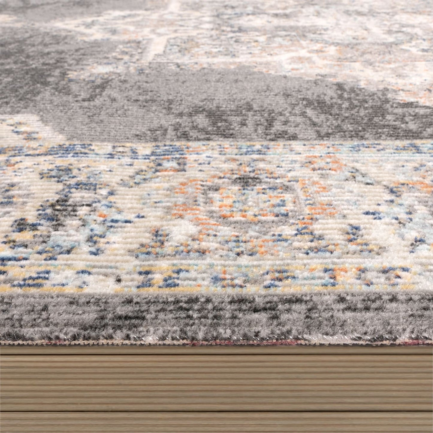 Durable Grey Outdoor Rug with Polypropylene