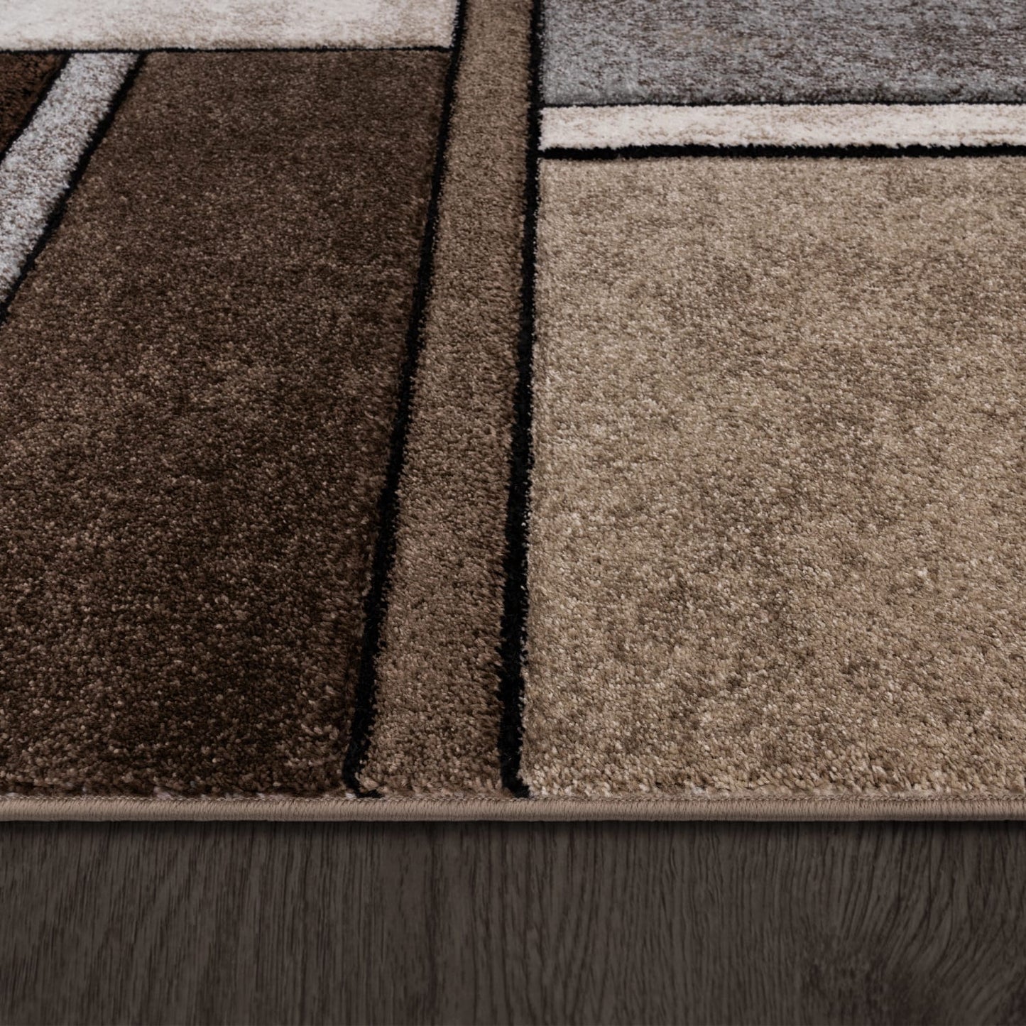 Brown Interior Rug Soft Pile Natural Jute Backing