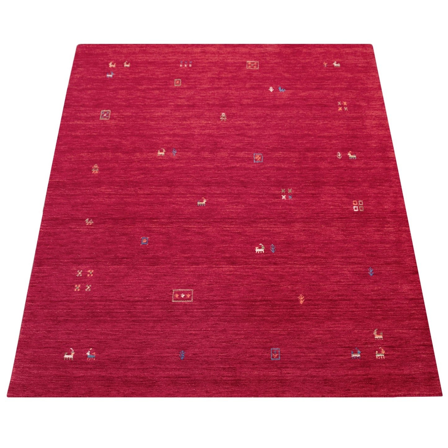 Bold Red Wool Rug Handcrafted Warmth & Comfort