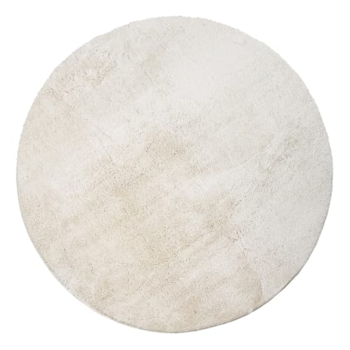 Cream Indoor Rug Soft Polyester Felt Backing