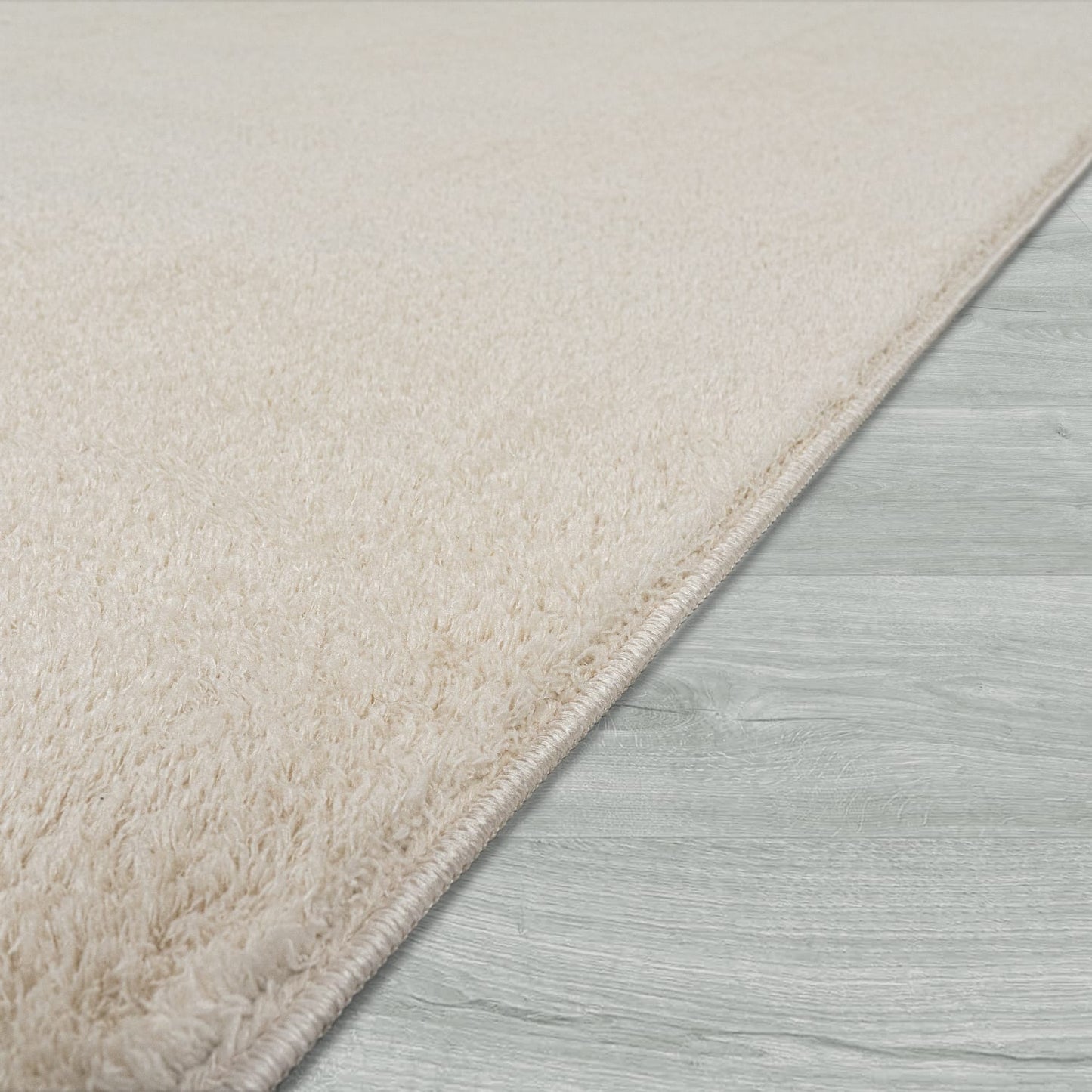Cream Indoor Rug Soft Polyester Felt Backing
