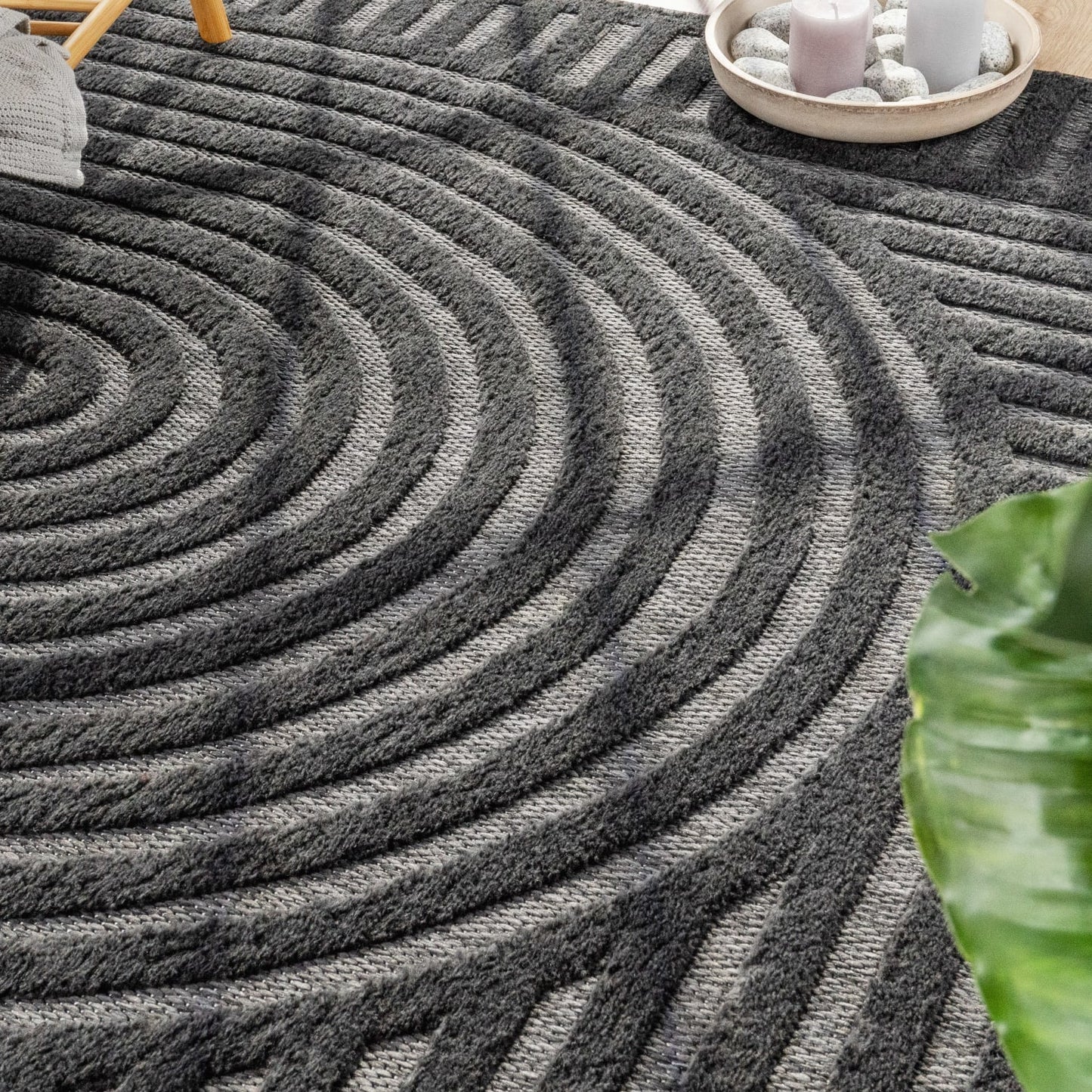 Anthracite Weatherproof Rug for Outdoor & Heated Floors