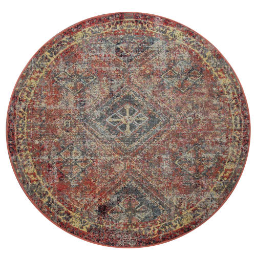 Vibrant Red Outdoor Rug  Durable Low-Pile Polypropylene