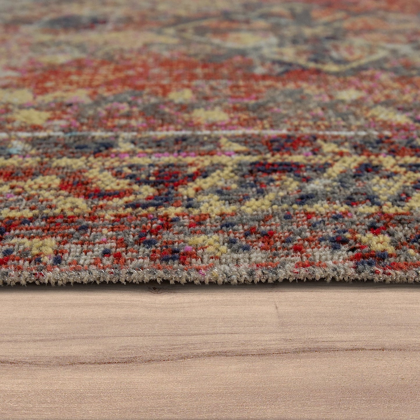 Vibrant Red Outdoor Rug  Durable Low-Pile Polypropylene