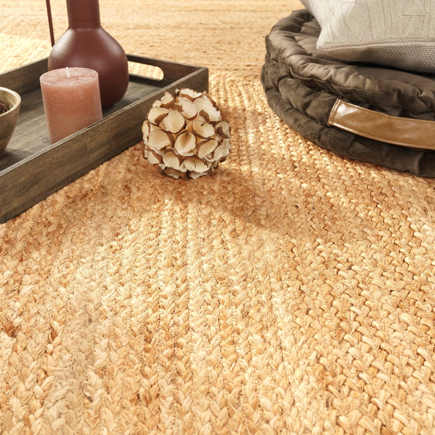 Handmade Natural Jute Rug for Cozy Interiors