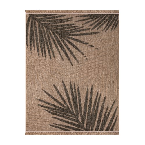 Beige Indoor Outdoor Rug with Durable Polypropylene Pile