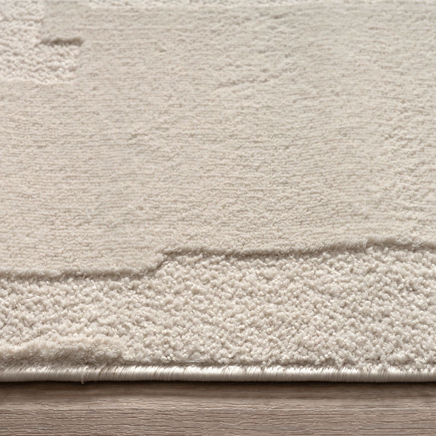 Cream Plush Indoor Rug with Cotton Backing