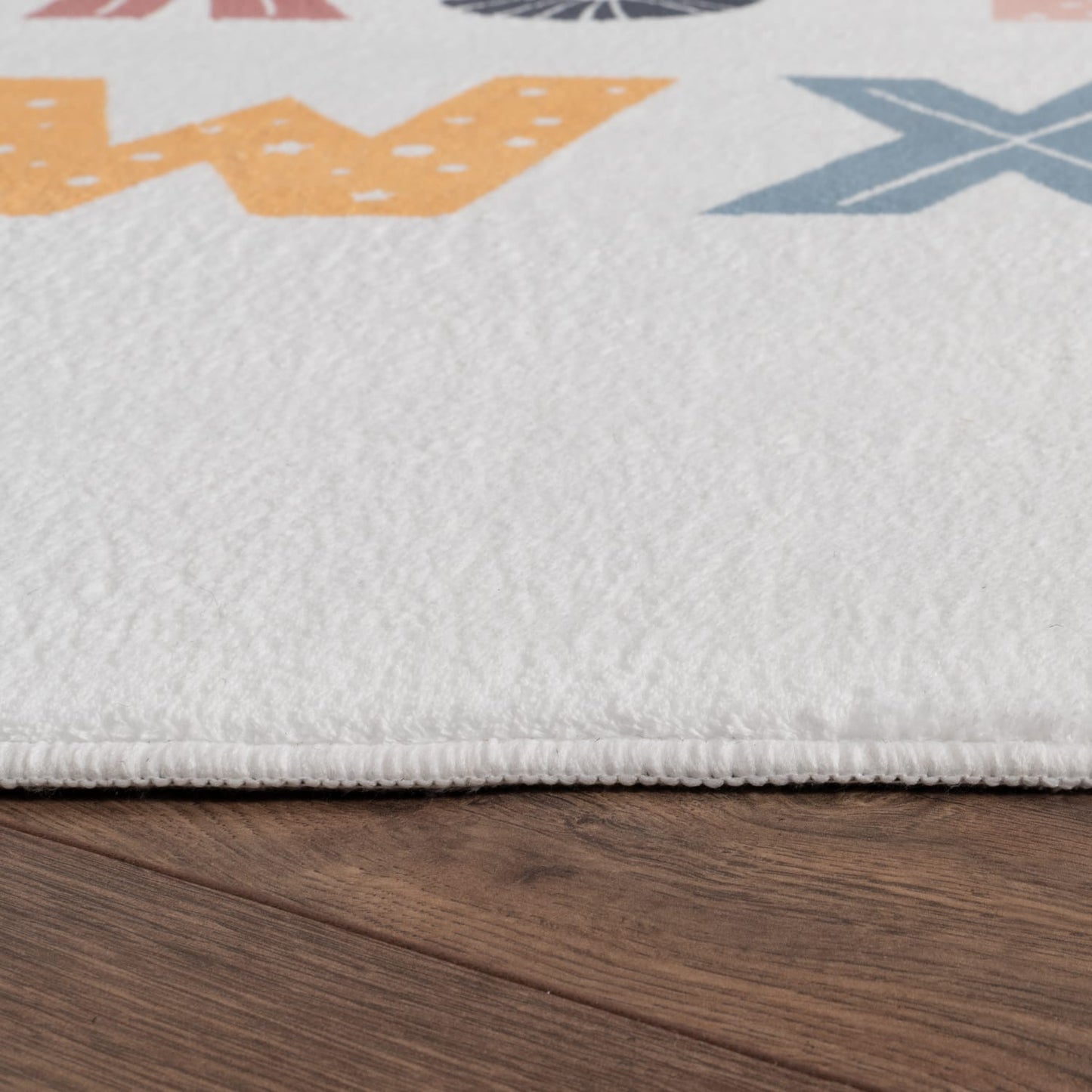 Vibrant Multicolor Indoor Rug with Non-Slip Felt Backing