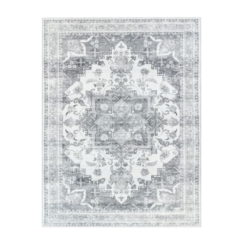 Grey Indoor Rug with Soft Felt Backing