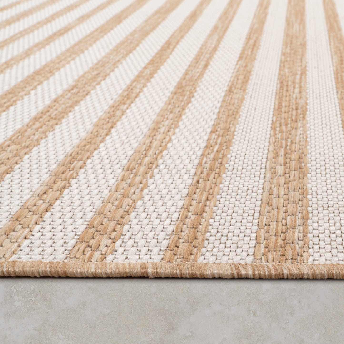Durable Beige Polypropylene Indoor Rug for Underfloor Heating
