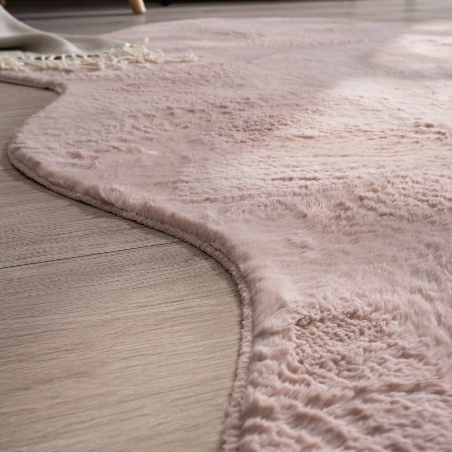 Soft Pink Plush Indoor Rug