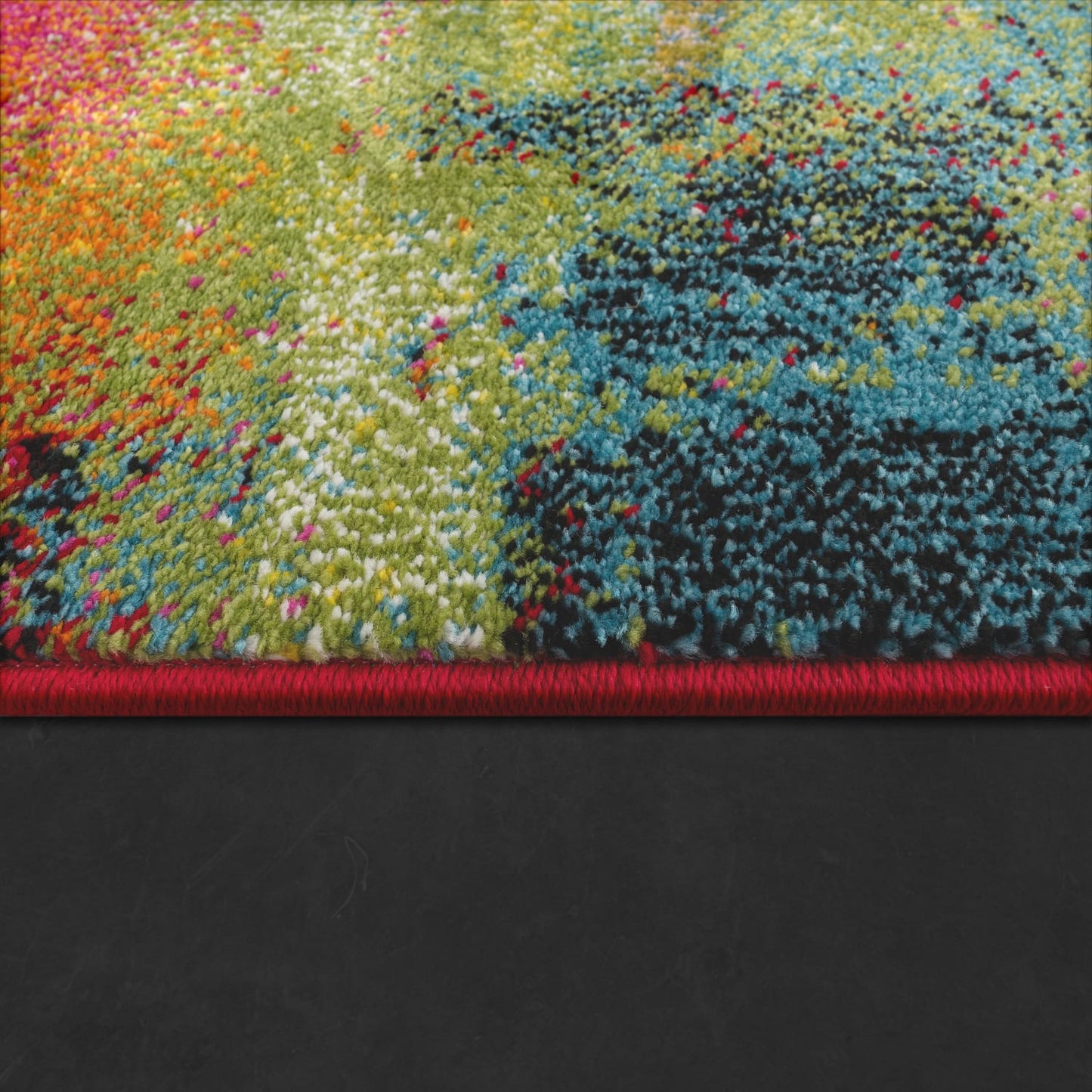 Multicolored Indoor Rug with Durable Jute Backing