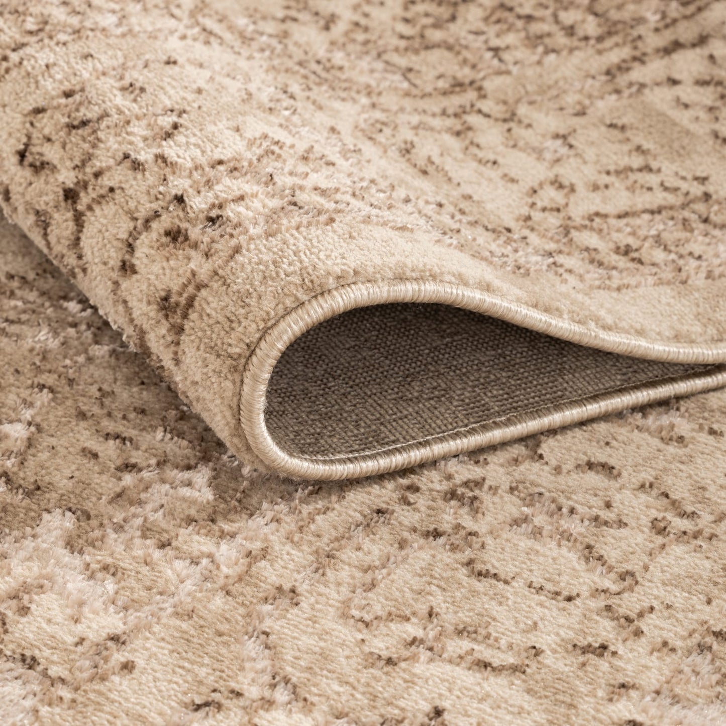 Elegant Beige Indoor Carpet with Cotton Backing