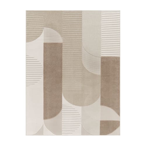 Elegant Beige Rug for Indoor and Outdoor Spaces