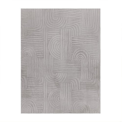 Soft Grey Indoor Rug with Underfloor Heating Compatibility