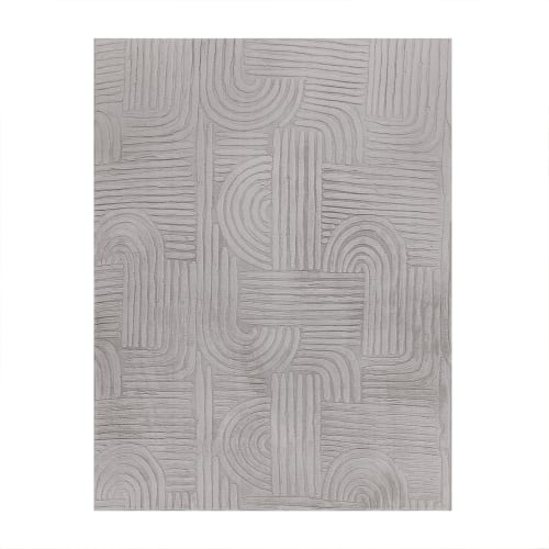 Soft Grey Indoor Rug with Underfloor Heating Compatibility