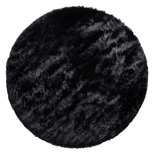 Black Plush Carpet for Indoor Use with Underfloor Heating