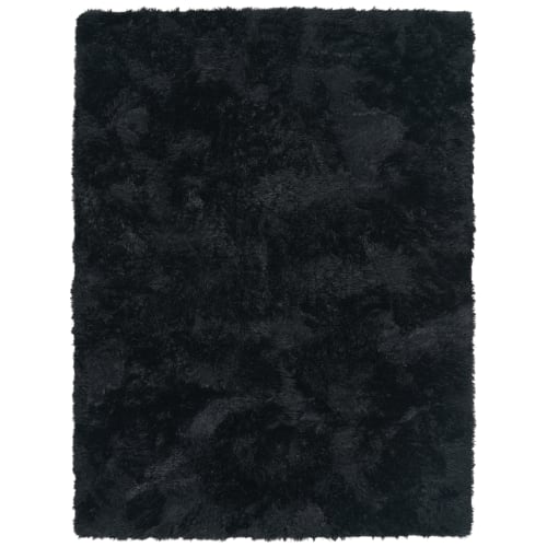 Black Plush Carpet for Indoor Use with Underfloor Heating