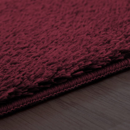 Red Indoor Rug Soft Polyester Felt Backing