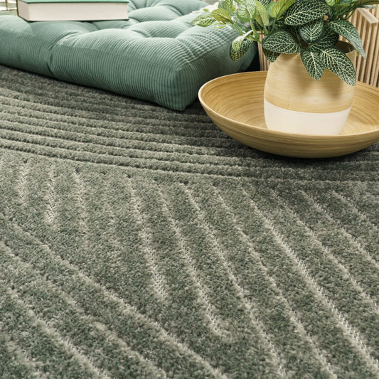 Versatile Green Rug for Indoor and Outdoor Use