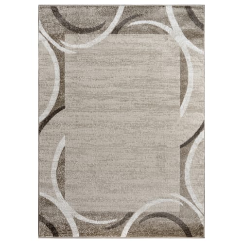 Cozy Brown Indoor Polypropylene Rug with Jute Backing