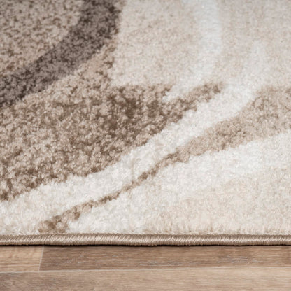 Cozy Brown Indoor Polypropylene Rug with Jute Backing