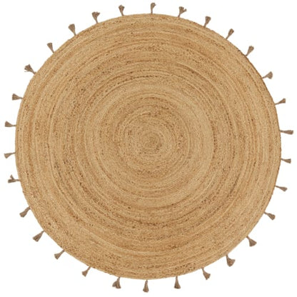 Handmade Natural Woven Jute Rug for Sustainable Comfort