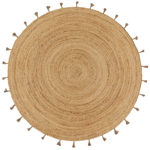 Handmade Natural Woven Jute Rug for Sustainable Comfort