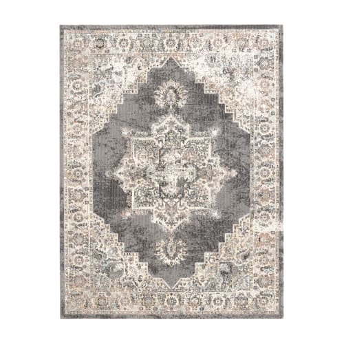 Durable Grey Outdoor Rug with Polypropylene