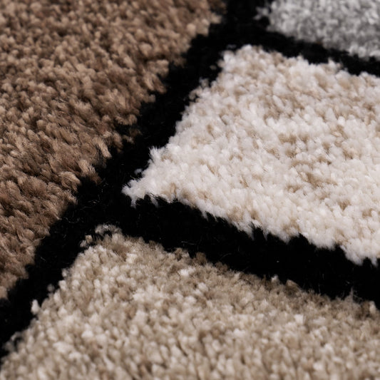 Brown Interior Rug Soft Pile Natural Jute Backing