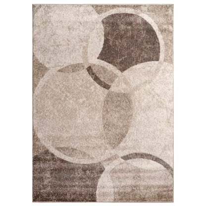 Cozy Brown Indoor Polypropylene Rug with Jute Backing