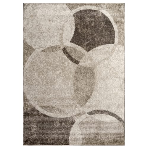 Cozy Brown Indoor Polypropylene Rug with Jute Backing