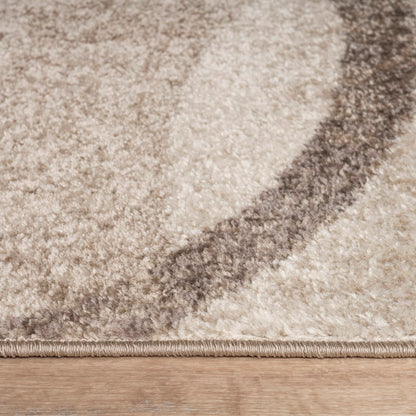 Cozy Brown Indoor Polypropylene Rug with Jute Backing