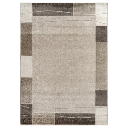 Cozy Brown Indoor Polypropylene Rug with Jute Backing