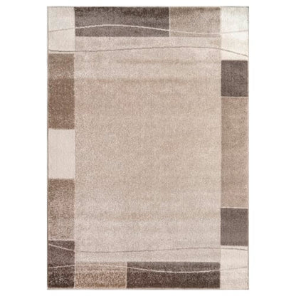 Cozy Brown Indoor Polypropylene Rug with Jute Backing