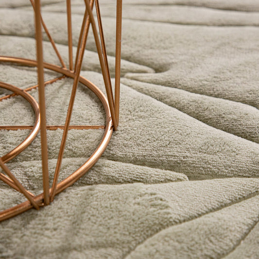 Green Indoor Rug with Rubber Backing  Low Pile
