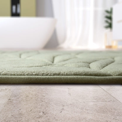 Green Indoor Rug with Rubber Backing  Low Pile