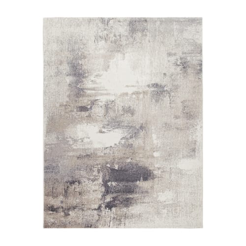 Durable Beige Indoor Rug with Jute Backing