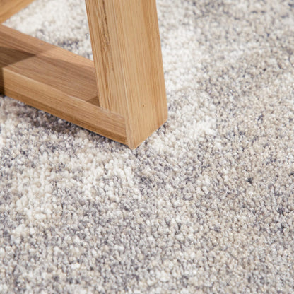 Durable Beige Indoor Rug with Jute Backing