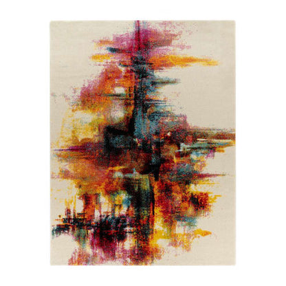 Multicolored Interior Rug with Thick Polypropylene Pile