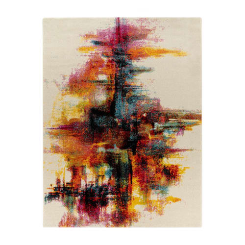 Multicolored Interior Rug with Thick Polypropylene Pile