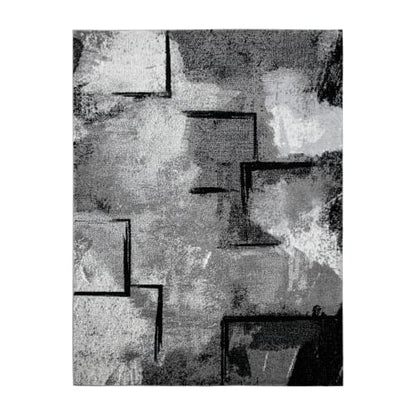 Soft Grey Indoor Rug with Jute Backing