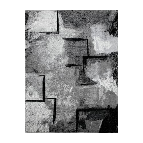 Soft Grey Indoor Rug with Jute Backing
