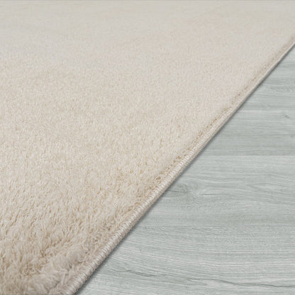 Cream Indoor Rug Soft Polyester Felt Backing