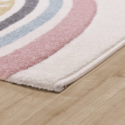 Elegant Pink Indoor Rug with Natural Jute Backing