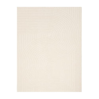 Cream Outdoor Rug Durable Polypropylene Design