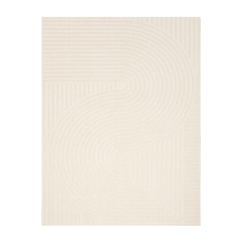Cream Outdoor Rug Durable Polypropylene Design
