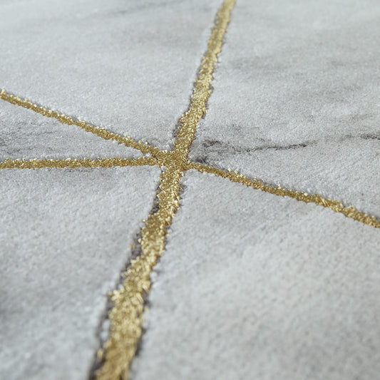 Luxurious Gold Indoor Rug with Jute Backing