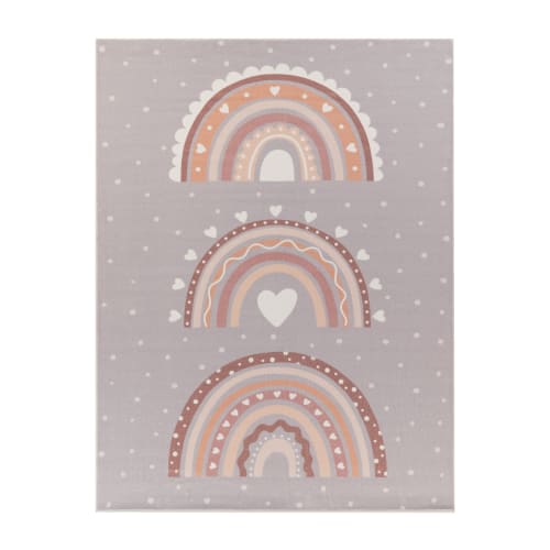 Soft Gray-Beige Indoor Rug with Felt Backing